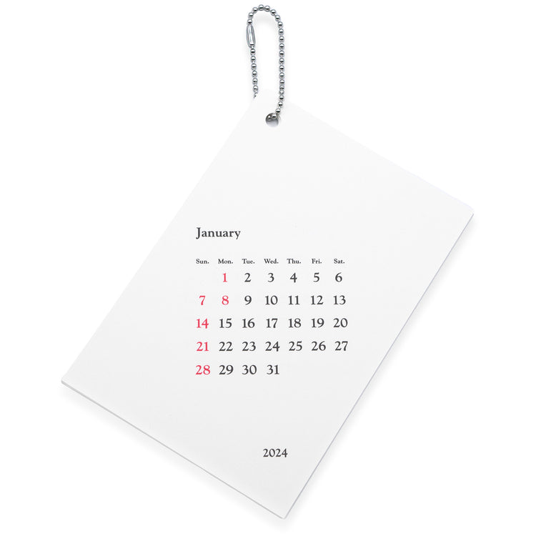 Goudy（ガウディ）書体の壁掛けカレンダー 2024年 祝日対応