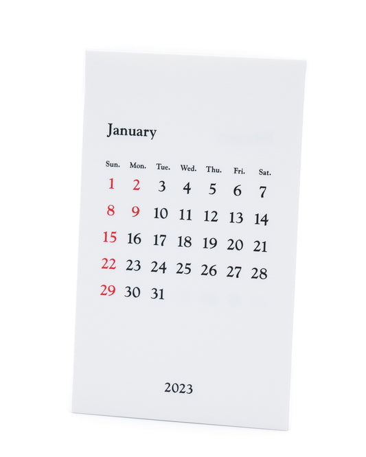 ガウディ書体 カード カレンダー 2023年 祝日表示